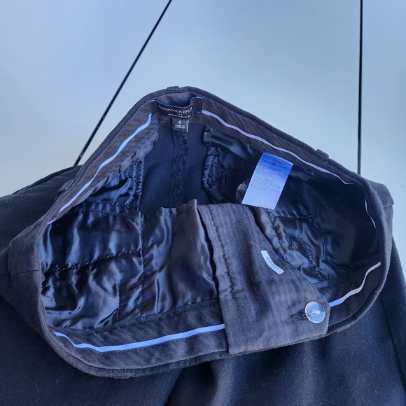 Banana Republic Size 6 Sloan Curvy Fit Slim Mid Waist Ankle Pant Trouser Black - Picture 10 of 12